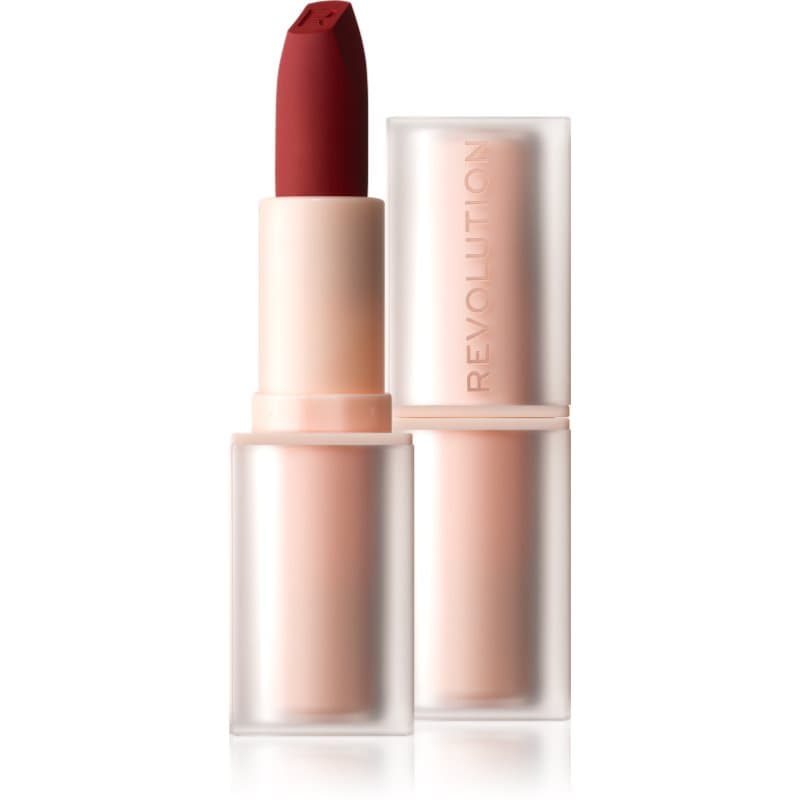 Revolution Lip Allure Soft Satin Lipstick kremowa szminka o satynowym wykończeniu odcień CEO Brick Red