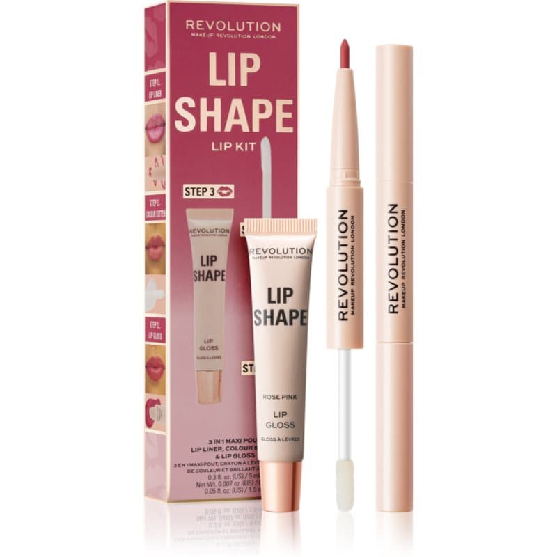 Revolution Lip Shape Kit zestaw do ust odcień Rose Pink