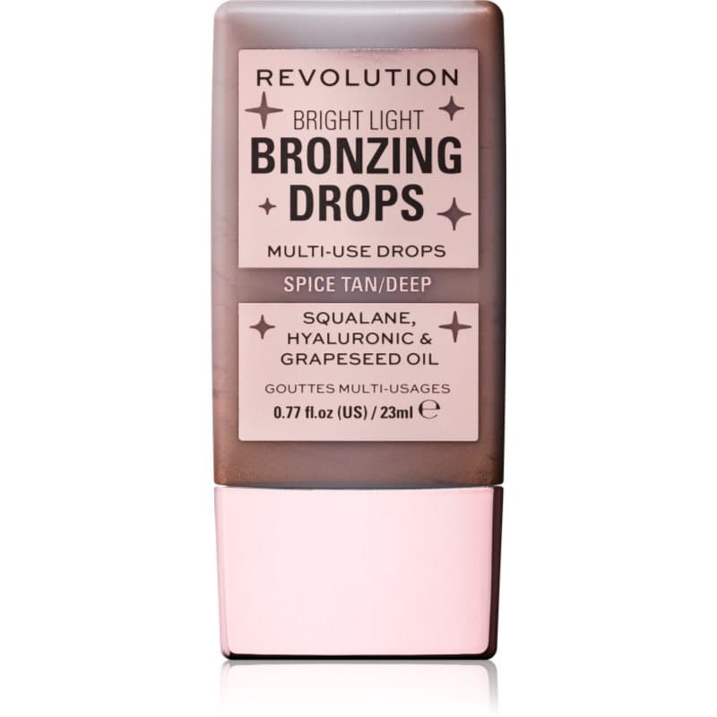 Revolution Bright Light Bronzing Drops bronzer w płynie odcień Deep Bronze Spice