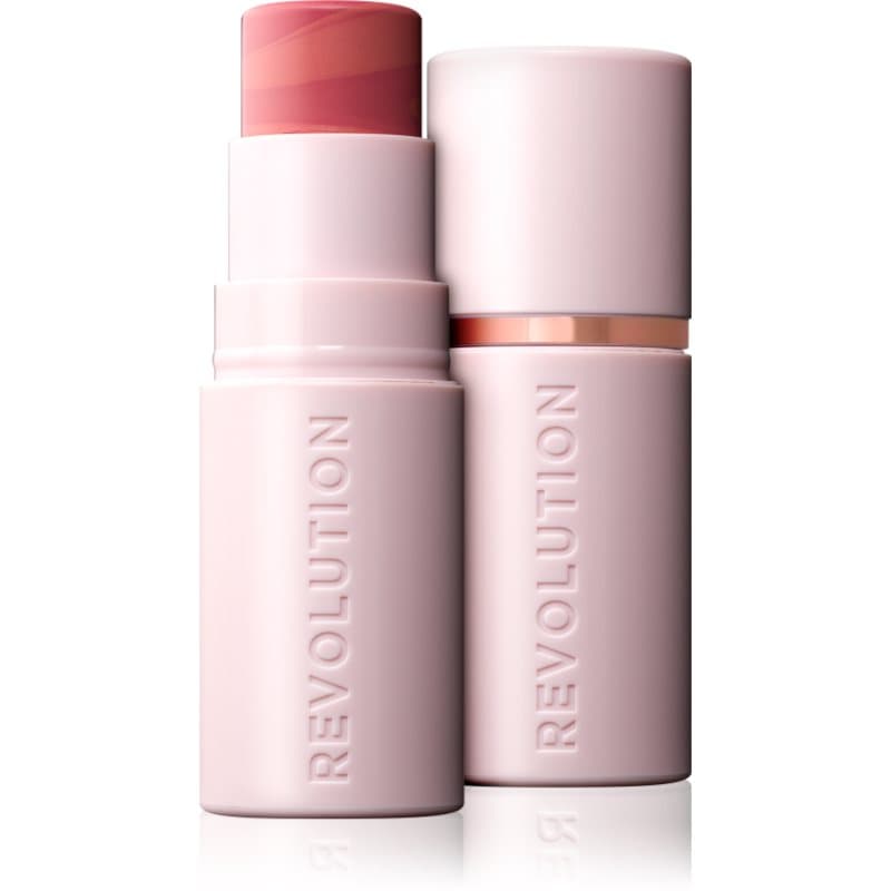 Revolution Skin Silk Blush Stick róż do policzków w kremie w sztyfcie odcień Peachy Pink