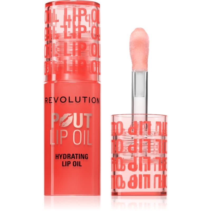 Revolution Pout Lip olejek do ust o działaniu nawilżającym odcień Peach