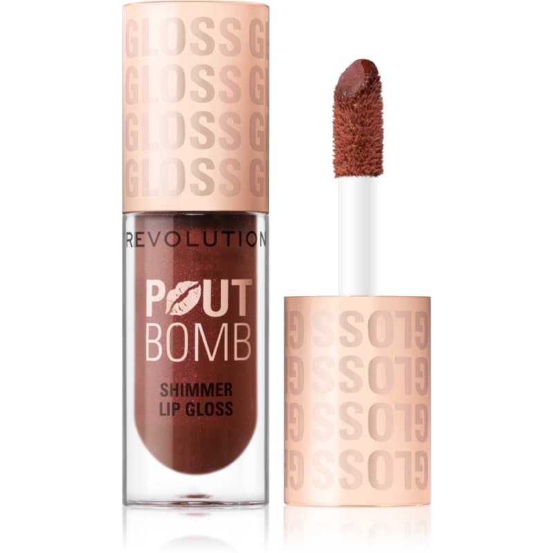 Revolution Shimmer Gloss błyszczyk do ust z połyskiem odcień Chocolate Sparkle