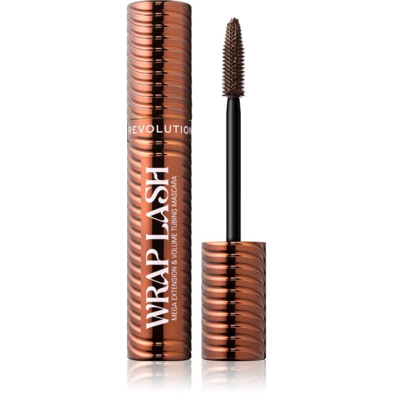 Revolution Wrap Lash Tubing tusz do rzęs zwiększający objętość, wydłużający i podkręcający odcień Brown