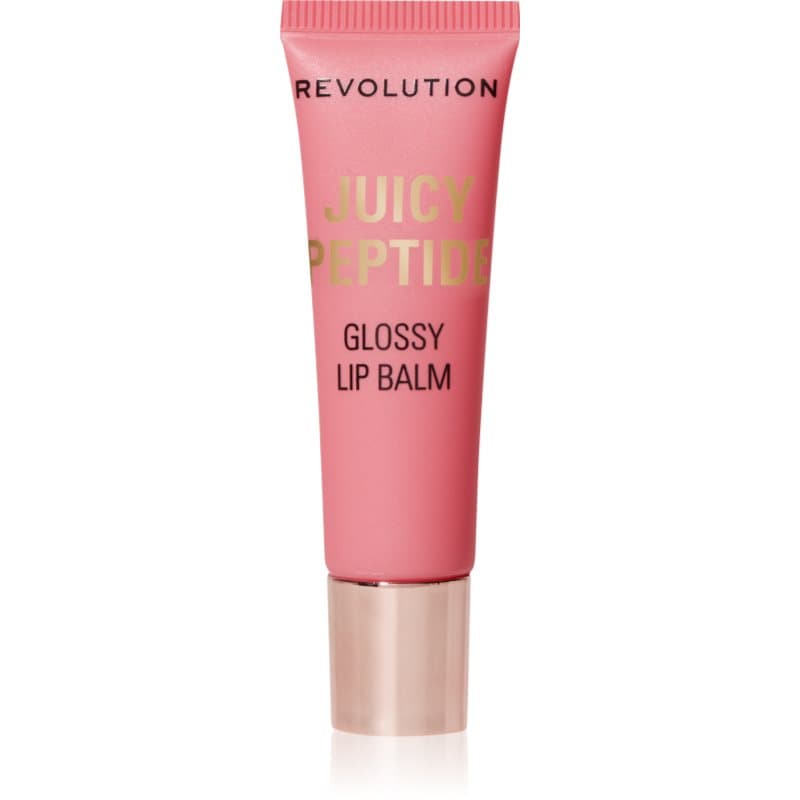 Revolution Juicy Peptide Lip Balm balsam do ust z peptydami odcień Shimmer Mai Tai Pink