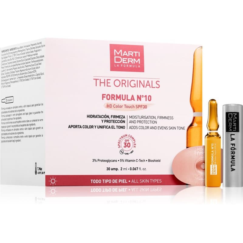 The Originals Formula Nº10 HD Color Touch nawilżające serum do twarzy z witaminą C SPF 30