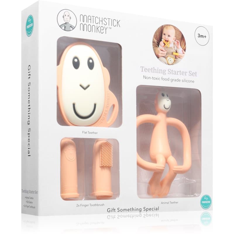 Starter Set Monkey Peach zestaw upominkowy dla dzieci 3m+