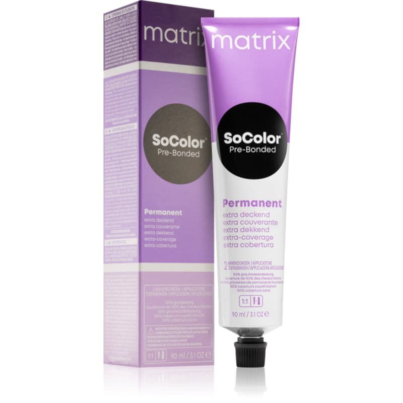 SoColor Pre-Bonded Extra Coverage trwała farba do włosów odcień 504N Mittelbraun Natur