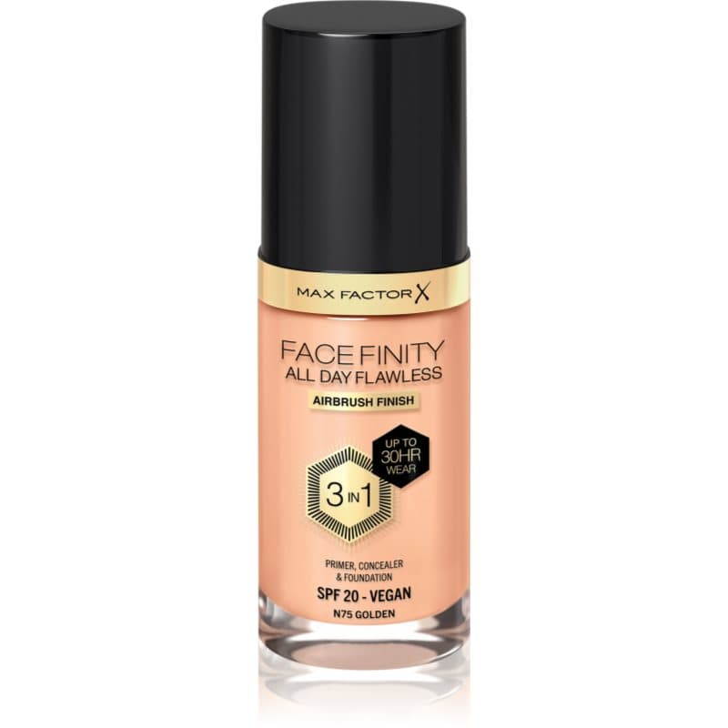 Facefinity All Day Flawless trwały podkład SPF 20 odcień 75 Golden / N75 Golden