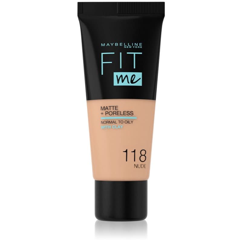 Fit Me! Matte+Poreless matujący podkład do skóry normalnej i tłustej odcień 118 Nude