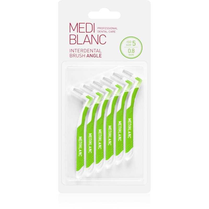 Interdental Pick-brush Angle szczoteczka międzyzębowa. 0,8 mm Green