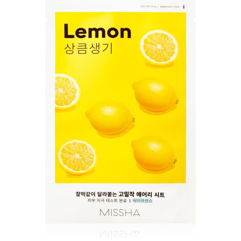 Airy Fit Lemon maseczka w płachcie rozjaśniająca i nadająca skórze witalność