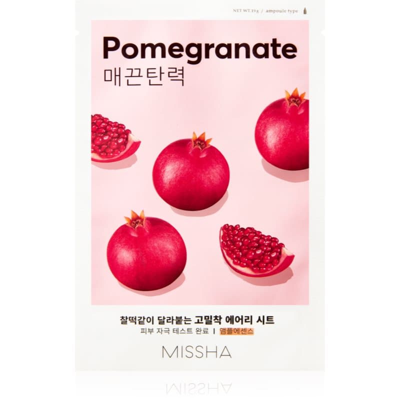 Airy Fit Pomegranate maseczka w płachcie o działaniu łagodzącym i odświeżającym