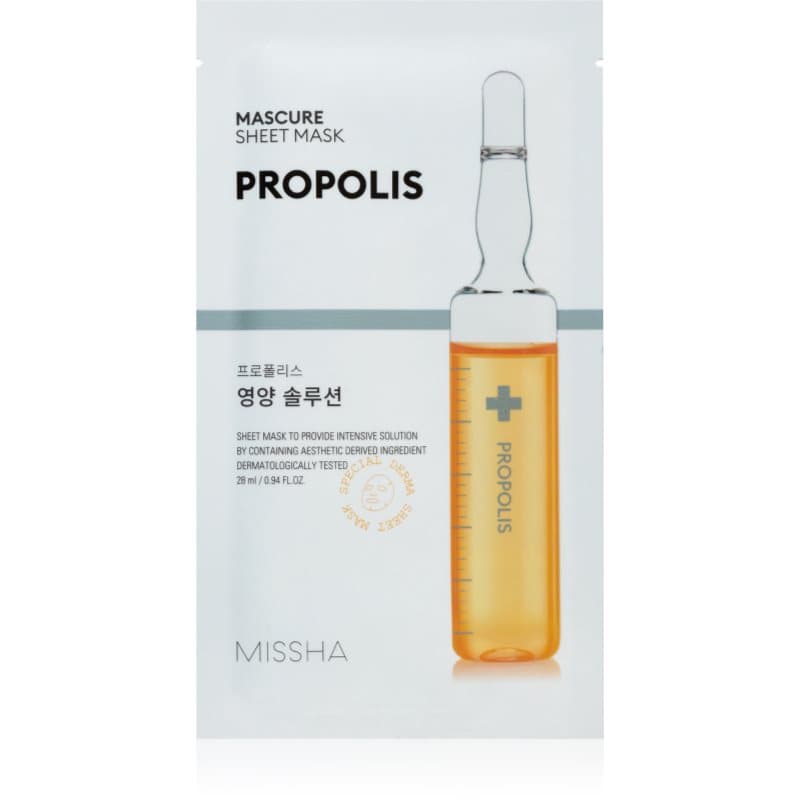 Mascure Propolis maska odżywcza w płacie do cery wrażliwej i skłonnej do podrażnień
