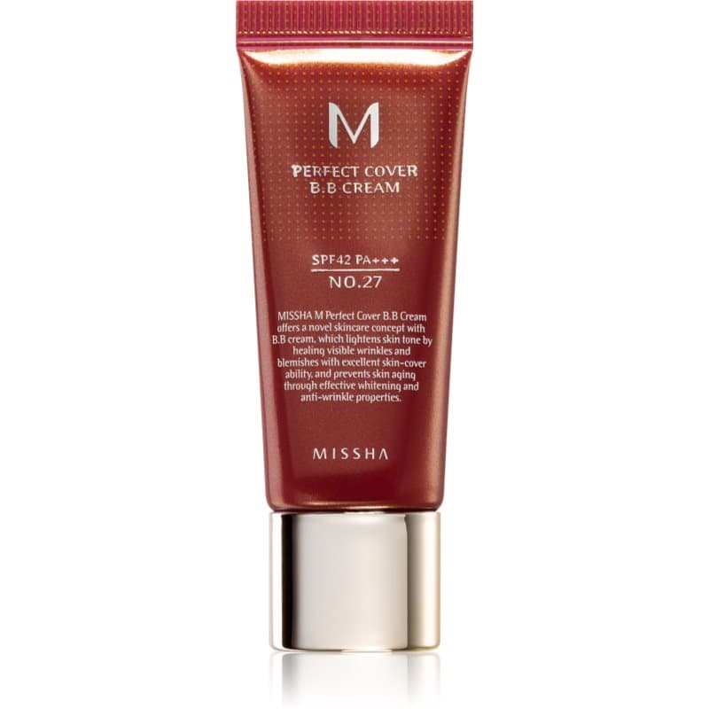 M Perfect Cover krem BB z bardzo wysokim filtrem UV małe opakowanie odcień No. 27 Honey Beige SPF 42/PA+++