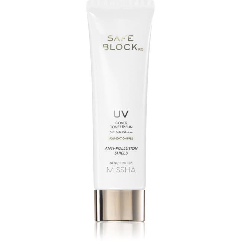Safe Block RX Cover Tone Up Sun mineralny krem ochronny do twarzy i miejsc wrażliwych SPF 50+ odcień Foundation-Free