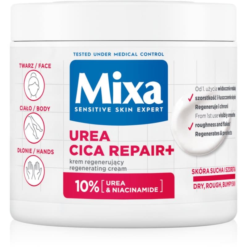 Urea Cica Repair+ - Regenerating Cream - Krem regenerujący do twarzy, ciała i dłoni -