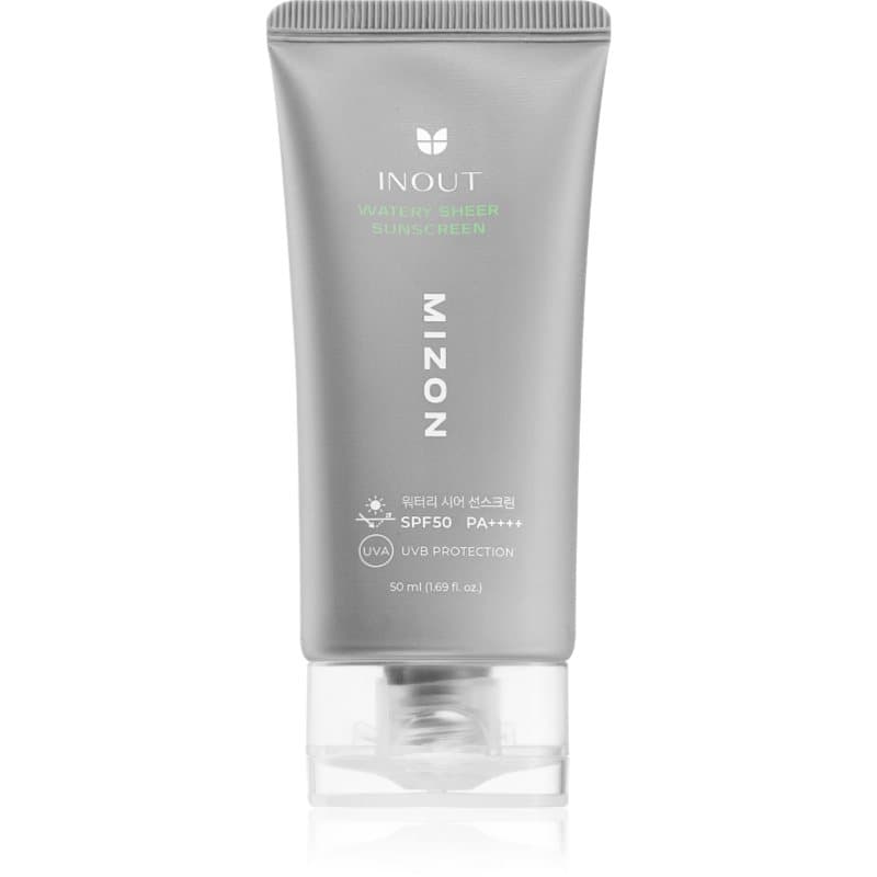 Inout Watery Sheer Sunscreen lekki krem ochronny do twarzy o działaniu nawilżającym SPF 50+