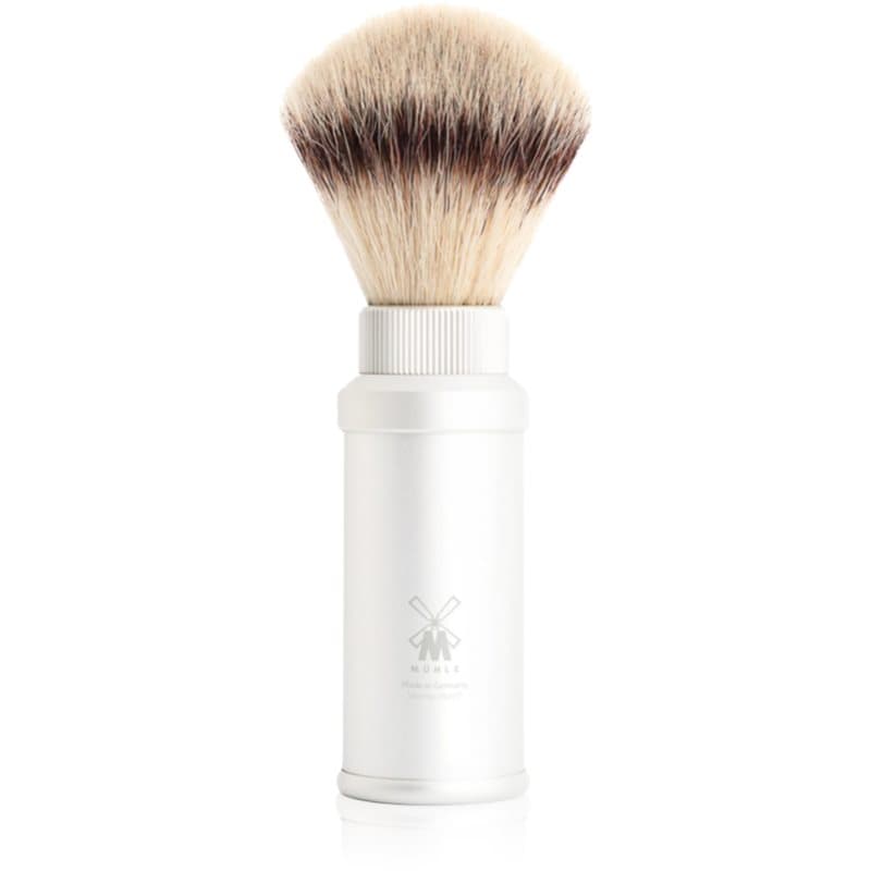TRAVEL Silvertip Synthetic pędzel do golenia White