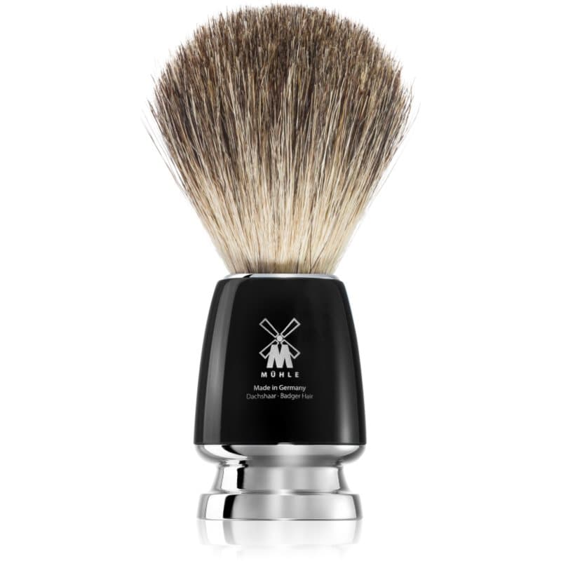 RYTMO Pure Badger pędzel do golenia z włosiem borsuka Black Resin