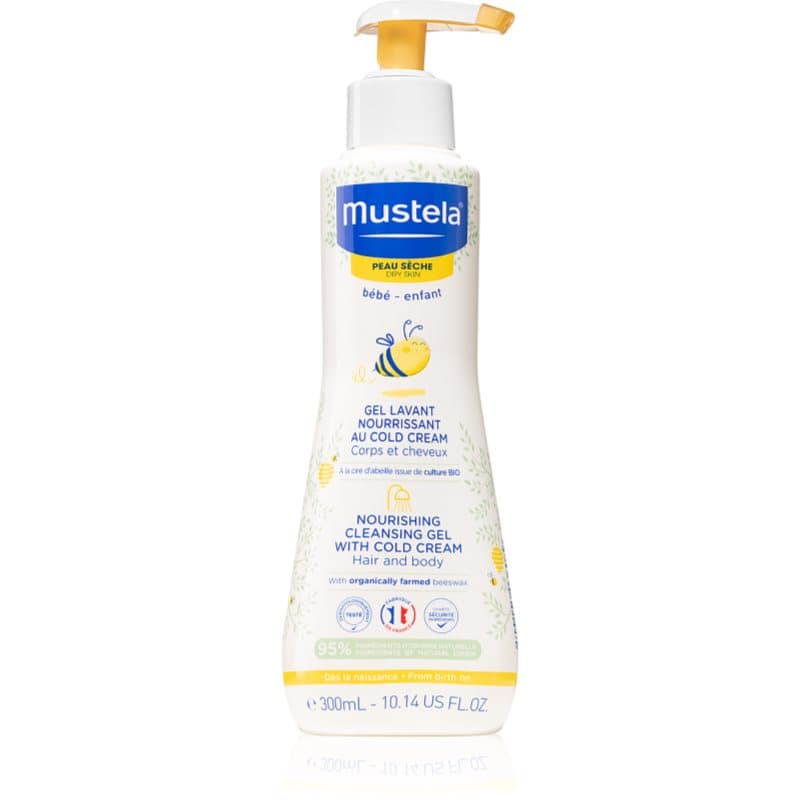 Bébé Dry Skin odżywczy żel oczyszczający zawierający krem ochronny odbudowujący barierę skórną dla dzieci od urodzenia