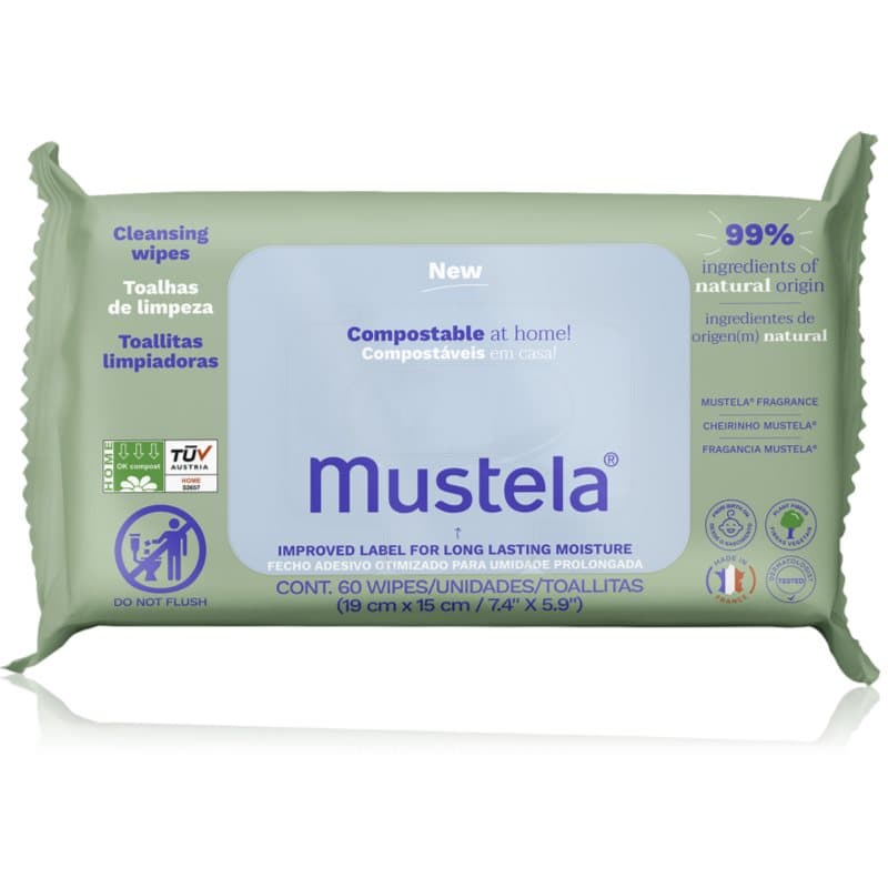 Compostable at Home Cleansing Wipes chusteczki oczyszczające perfumowany dla dzieci od urodzenia