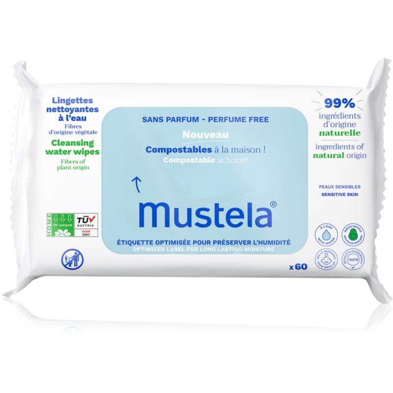 Compostable at Home Cleansing Wipes Perfume Free chusteczki oczyszczające nieperfumowany dla dzieci od urodzenia