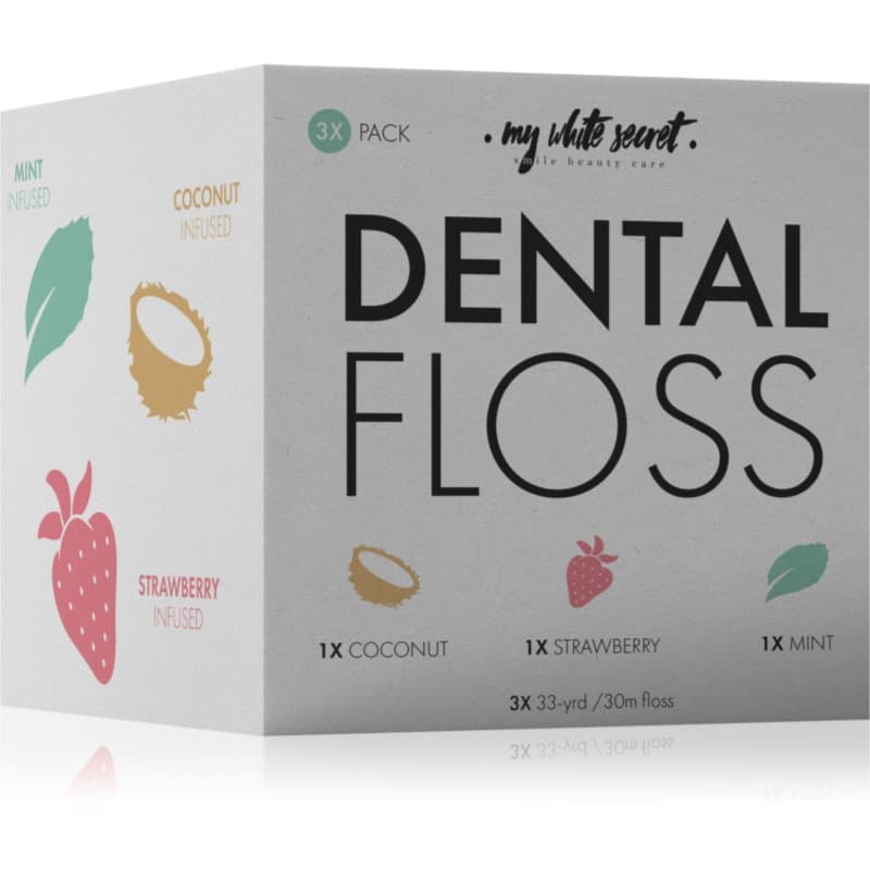 Dental Floss nić dentystyczna Coconut, Mint, Strawberry