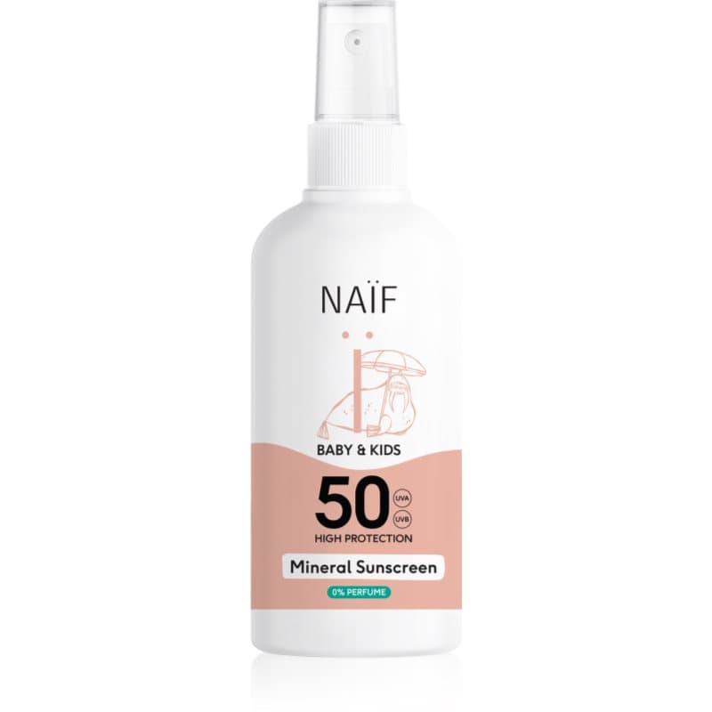 Baby & Kids Mineral Sunscreen SPF 50 0 % Perfume spray ochronny do opalania