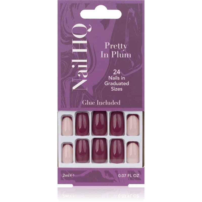 Square sztuczne paznokcie Pretty In Plum