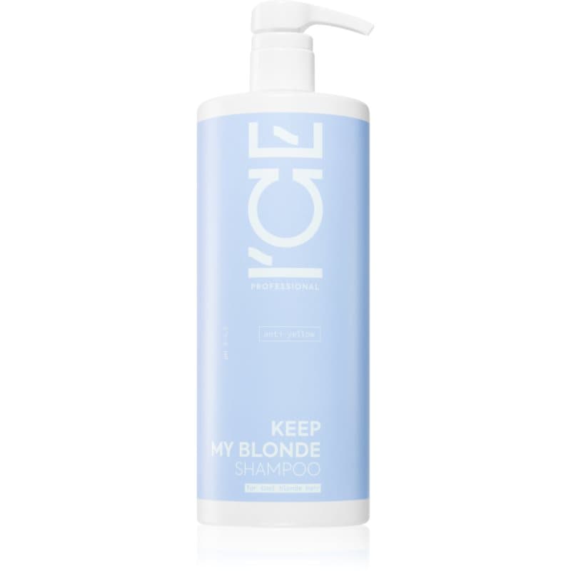ICE Professional Keep My Blonde szampon neutralizujący żółte odcienie do włosów rozjaśnionych, z pasemkami w odcieniu chłodnego blondu