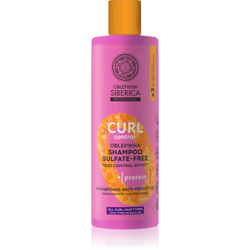 Oblepikha Siberica Curl Control szampon proteinowy do włosów kręconych bez siarczanów