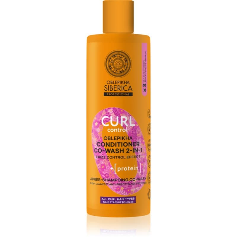 Oblepikha Siberica Curl Control odżywka wygładzająca puszące i elektryzujące się włosy do włosów kręconych