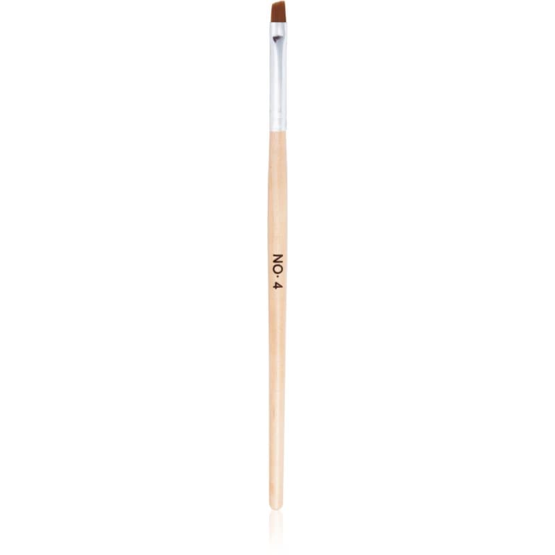 Wooden Brush pędzel do aplikacji produktów żelowych typ No. 4 Angled