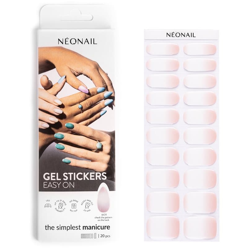 Easy On Gel Stickers naklejki na paznokcie przy zastosowaniu lamp UV/LED odcień M09