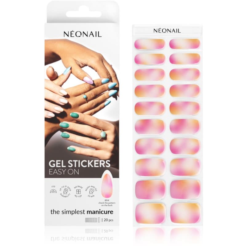 Easy On Gel Stickers naklejki na paznokcie przy zastosowaniu lamp UV/LED odcień M14
