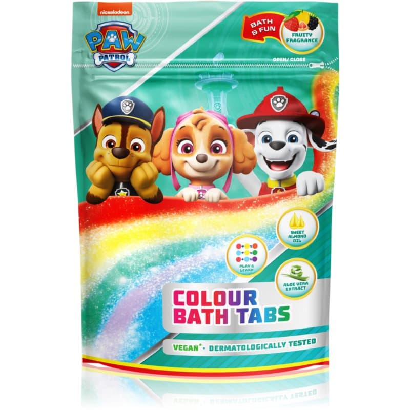 Paw Patrol Colour Bath Tabs preparat do kąpieli dla dzieci