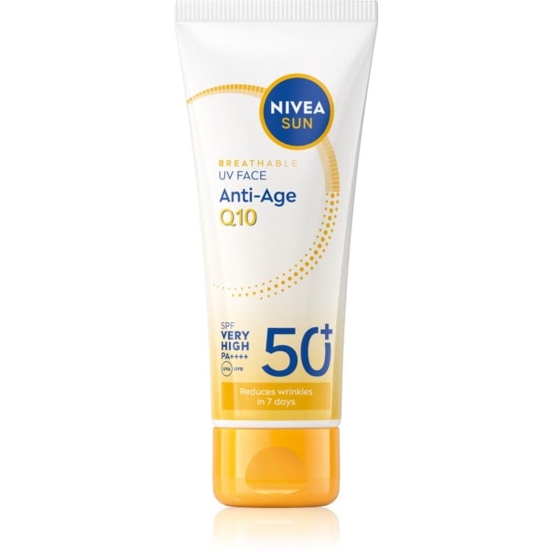 SUN Anti-Age Q10 krem do opalania twarzy o działaniu przeciwzmarszczkowym SPF 50+