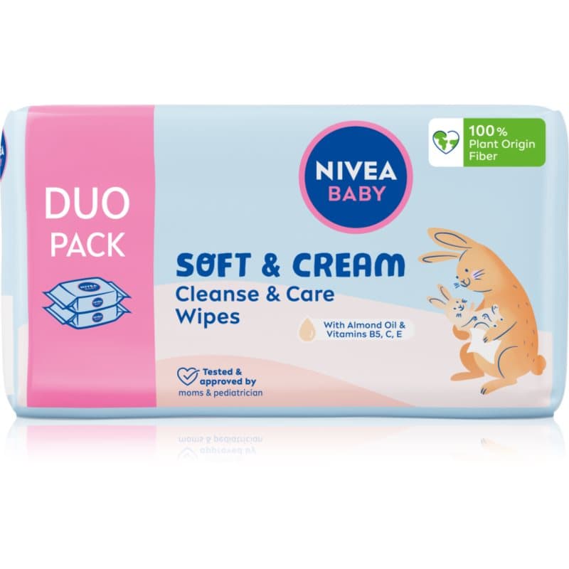 BABY Soft & Cream delikatne nawilżane chusteczki dla dzieci