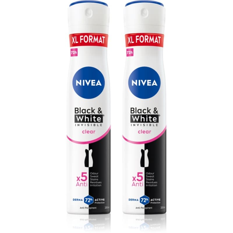 Black & White Invisible Clear antyperspirant w sprayu wygodne opakowanie
