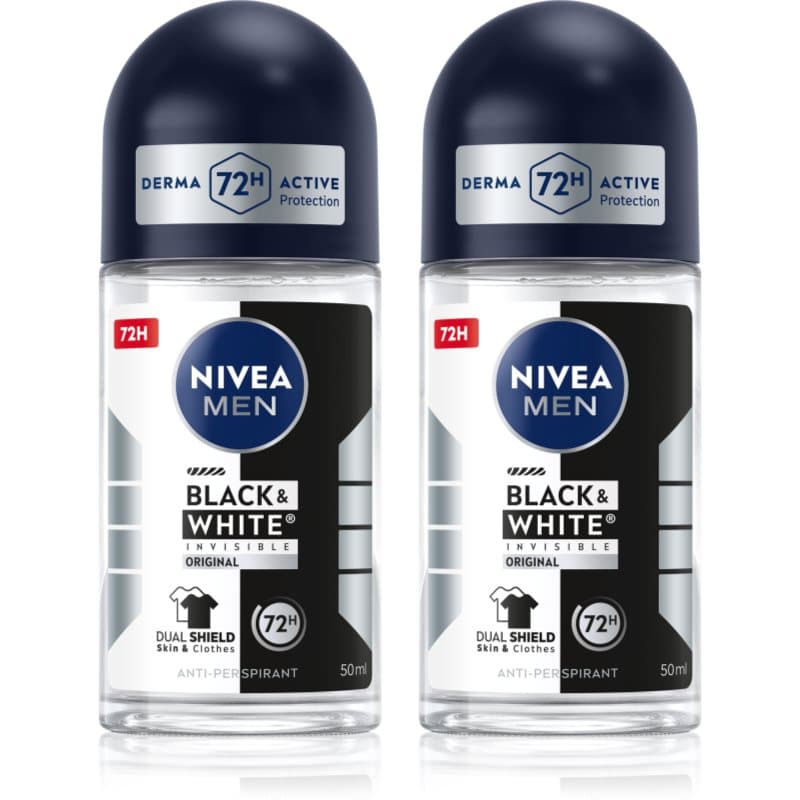 MEN Black & White Invisible Original antyperspirant w kulce wygodne opakowanie