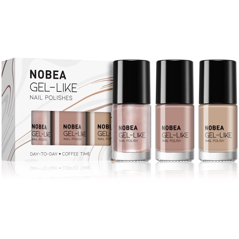 Day-to-Day 3-Piece Gel-like Nail Polish set zestaw lakierów do paznokci Coffee Time