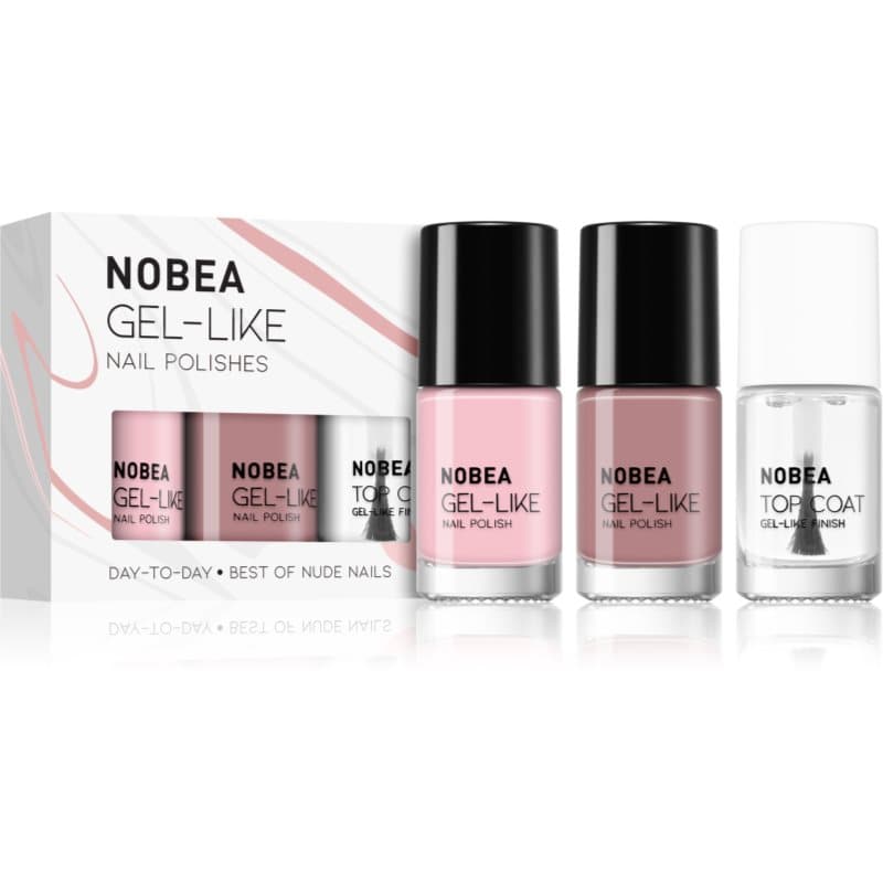 Day-to-Day 3-Piece Nail Polish set with Top coat zestaw lakierów do paznokci Best of Nude Nails