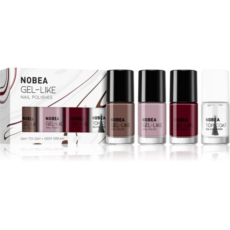Day-to-Day 4-Piece Gel-like Nail Polish set zestaw lakierów do paznokci Deliciously deep dream