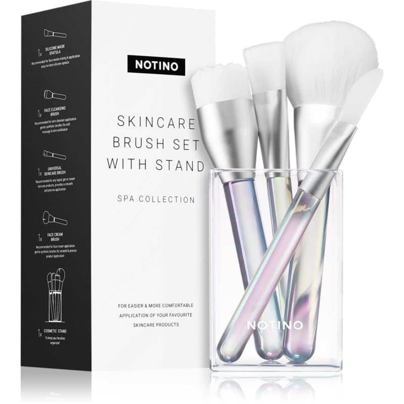 Spa Collection Skincare brush set with stand zestaw pędzli do pielęgnacji skóry