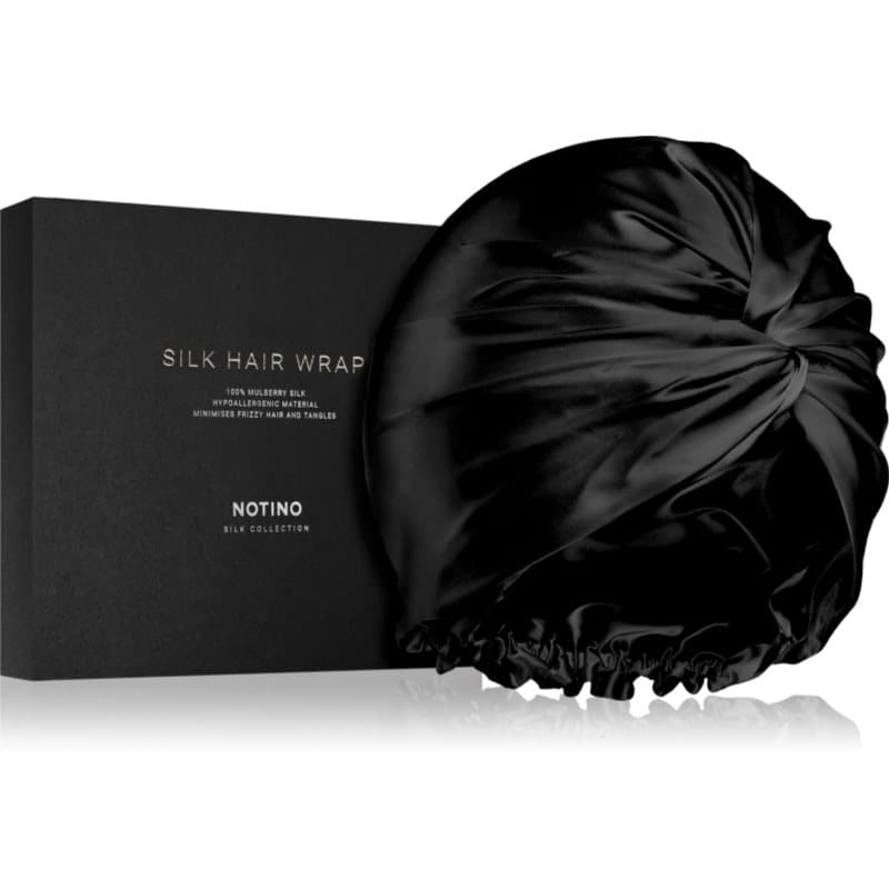 Silk Collection Hair wrap jedwabny turban do włosów Black