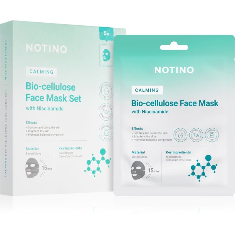 Calming Bio-Cellulose Face Mask with Niacinamide zestaw maseczek płóciennych o działaniu uspokajającym