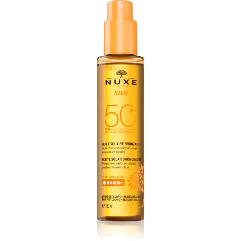 Sun Face and Body Tanning Sun Oil olejek do opalania do twarzy i ciała SPF 50