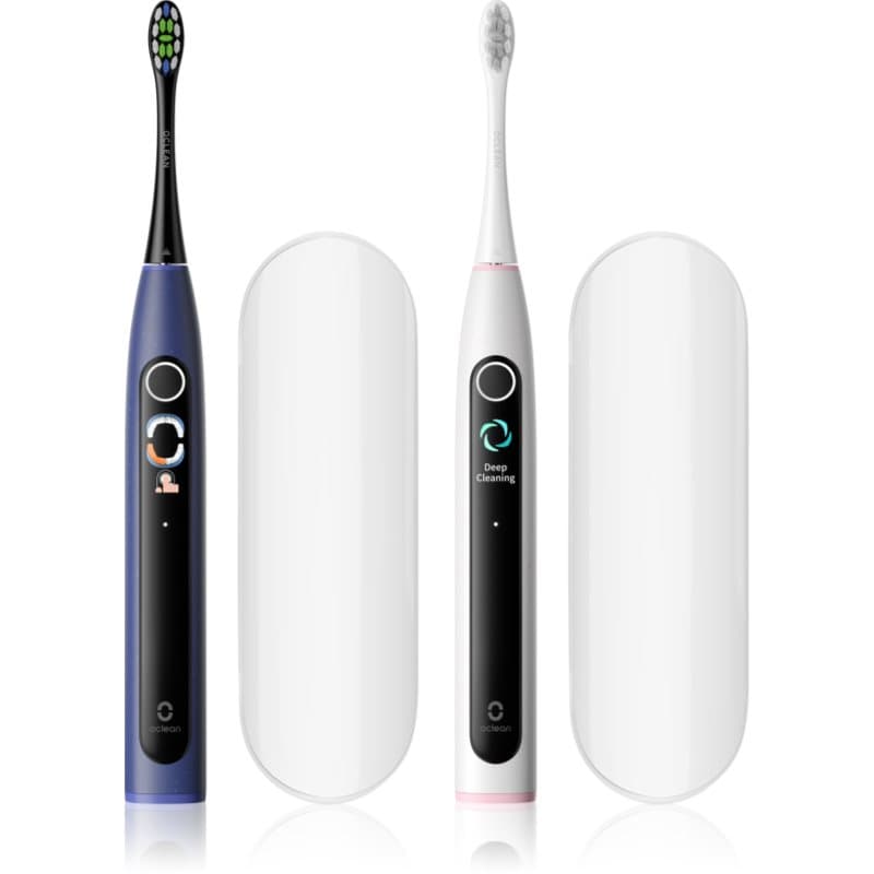 X Lite Set Duo pack szczoteczka soniczna podwójne opakowanie z etui podróżnym Dark Blue+Grey