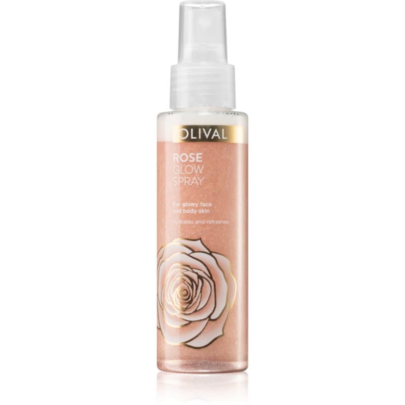 Rose Glow spray rozświetlający do twarzy i ciała z brokatem