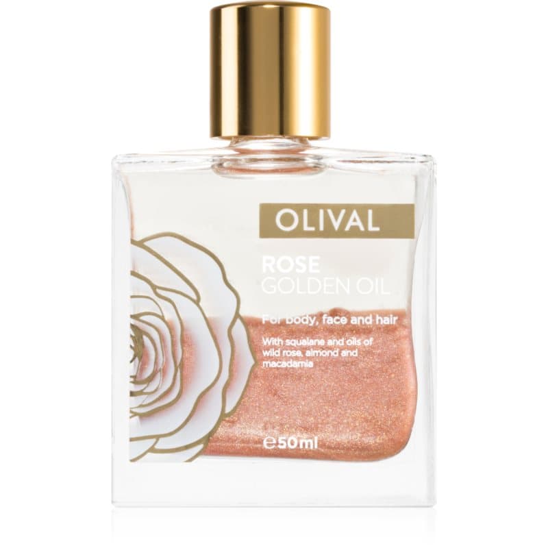 Rose Gold olejek z brokatem do twarzy, ciała i włosów